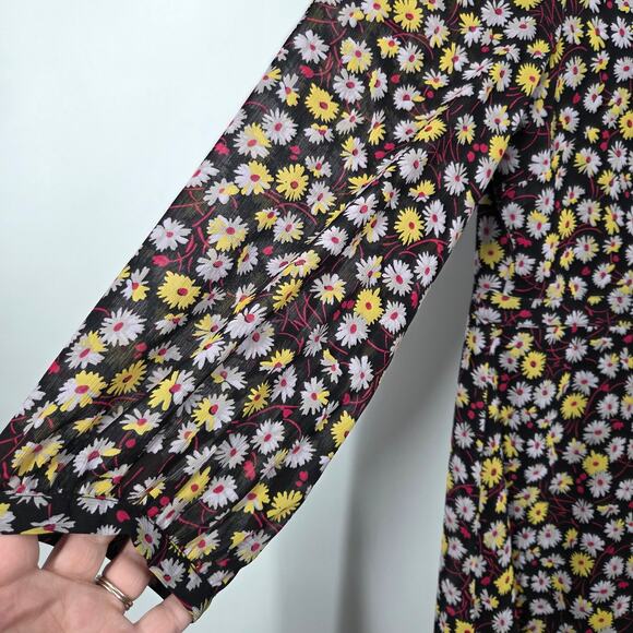 Madewell women SZ 12 Wrap-Front Maxi Dress in French Floral Maxi Prairie Daisy - Picture 4 of 7